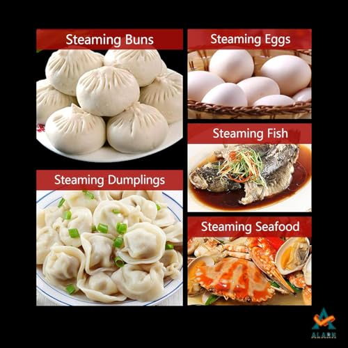 Alark Steaming Tray Pressure Cooker Cooking Toast Bread Salad For Canner Rack Round Pot 3 Removable Legs Multi-Functional Steamer Basket For Vegetables Seafood Steaming Stand Holder 2 Pcs [20x20x6CM] - Image 4