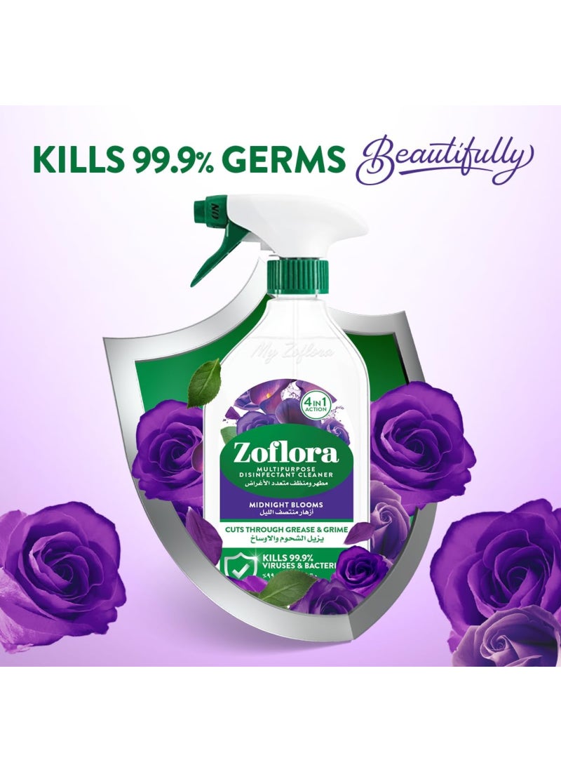 Zoflora رذاذ مطهر متعدد الأغراض مضاد للبكتيريا عطر زهور منتصف الليل - Image 2
