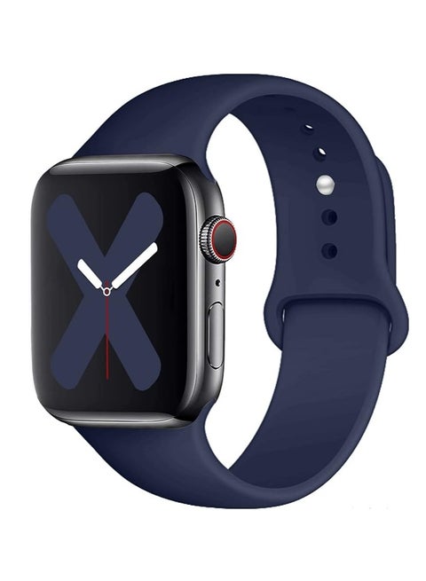 Ten Tech Silicone Sport Band for Apple Watch Ultra/Ultra 2 49mm 45mm 44mm 42mm, Waterproof Soft Silicone Sports Band for iWatch Ultra SE 8/7/6/5/4/3/2/1, Navy Blue