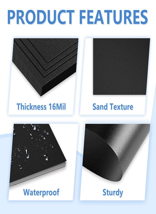 HOUYEE 50 Pack 16 Mil Binding Presentation Covers,Sand-Textured Polycovers,8-1/2" x 11" Letter Size Un-Punched Binding Covers 5 Multi Colors (Black, Yellow, Red, Green, Blue) - Image 4