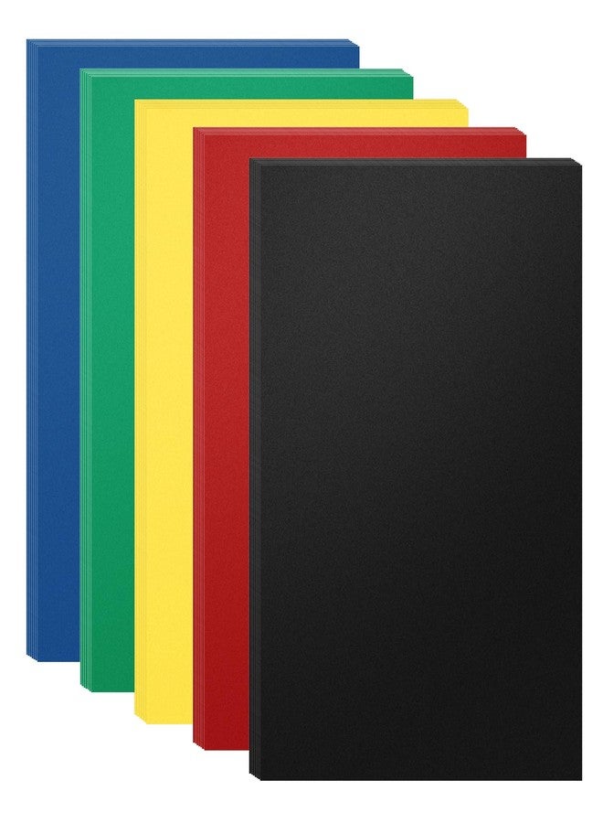 HOUYEE 50 Pack 16 Mil Binding Presentation Covers,Sand-Textured Polycovers,8-1/2" x 11" Letter Size Un-Punched Binding Covers 5 Multi Colors (Black, Yellow, Red, Green, Blue) - Image 1