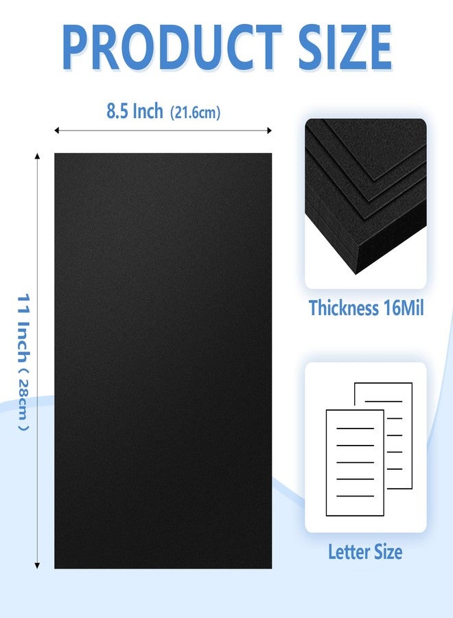 HOUYEE 50 Pack 16 Mil Binding Presentation Covers,Sand-Textured Polycovers,8-1/2" x 11" Letter Size Un-Punched Binding Covers 5 Multi Colors (Black, Yellow, Red, Green, Blue) - Image 2