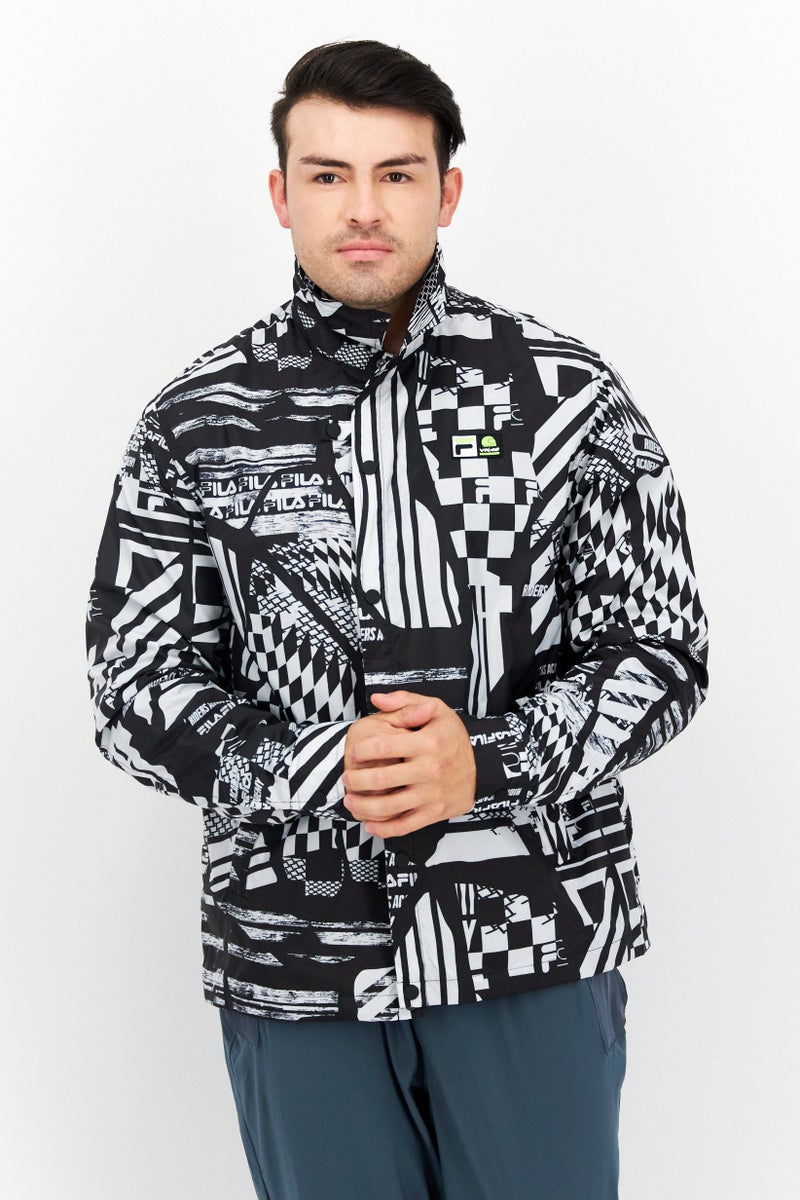 FILA Men Sportswear Fit Training Jacket, Black - Image 1