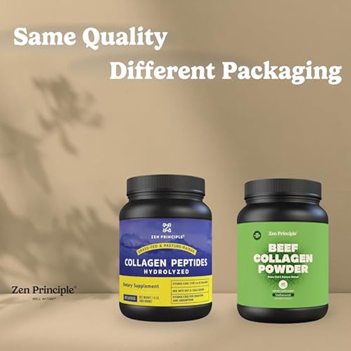 Zen Principle Grass-Fed Agglomerated Hydrolyzed Collagen Peptides 1.5 lb. Anti-Aging Protein Powder for Healthy Hair, Skin, Joints. Paleo Friendly, GMO and Gluten Free, Pasture-Raised Bovine. - Image 3
