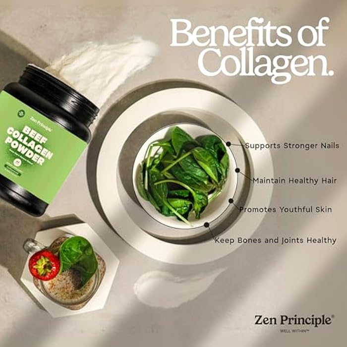 Zen Principle Grass-Fed Agglomerated Hydrolyzed Collagen Peptides 1.5 lb. Anti-Aging Protein Powder for Healthy Hair, Skin, Joints. Paleo Friendly, GMO and Gluten Free, Pasture-Raised Bovine. - Image 5