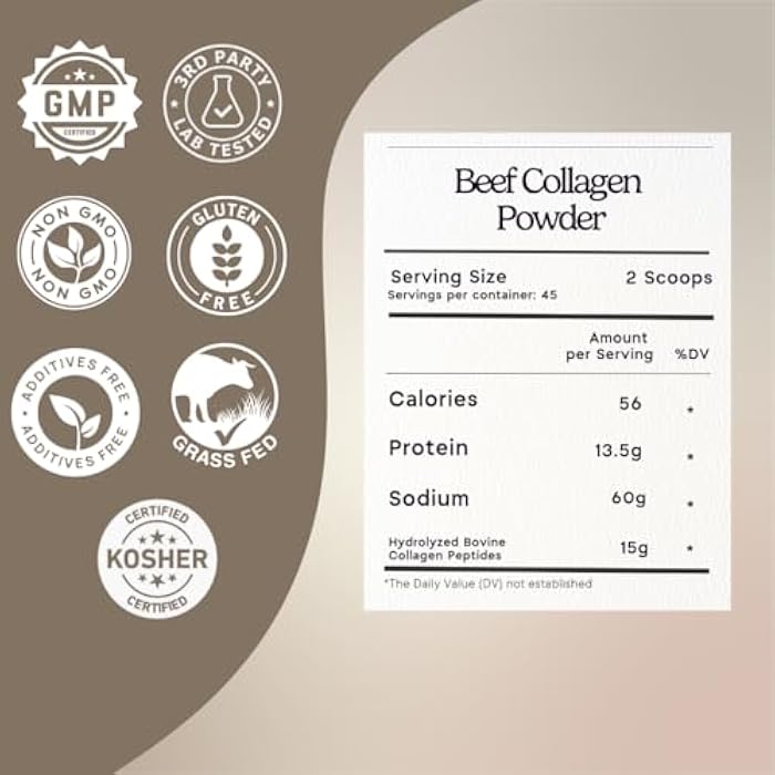 Zen Principle Grass-Fed Agglomerated Hydrolyzed Collagen Peptides 1.5 lb. Anti-Aging Protein Powder for Healthy Hair, Skin, Joints. Paleo Friendly, GMO and Gluten Free, Pasture-Raised Bovine. - Image 2