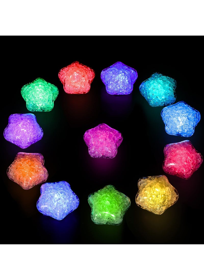 SYOSI - SYOSI 12 Pcs Baby Bath Toys, Twinkle Star Glowing Color Changing Star Glowing Color Changing LED Light Baby Light Up Bathtub Toys for Bathroom Shower Game Swimming Pool Party - Image 1