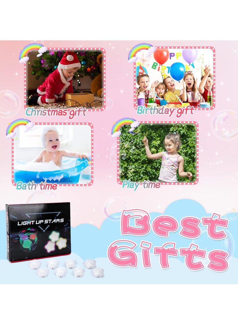 SYOSI - SYOSI 12 Pcs Baby Bath Toys, Twinkle Star Glowing Color Changing Star Glowing Color Changing LED Light Baby Light Up Bathtub Toys for Bathroom Shower Game Swimming Pool Party - Image 1