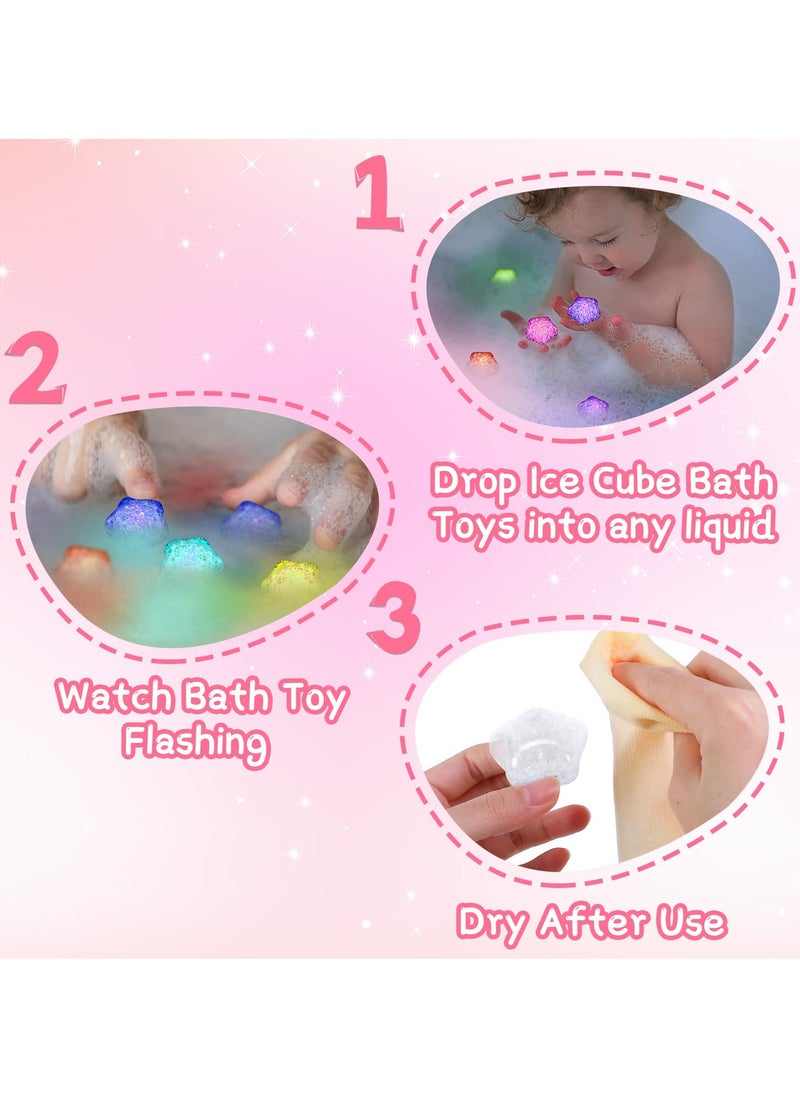 SYOSI - SYOSI 12 Pcs Baby Bath Toys, Twinkle Star Glowing Color Changing Star Glowing Color Changing LED Light Baby Light Up Bathtub Toys for Bathroom Shower Game Swimming Pool Party - Image 1