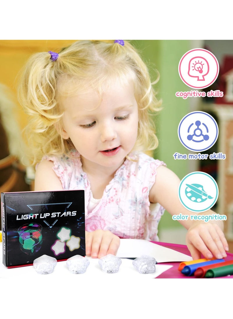 SYOSI - SYOSI 12 Pcs Baby Bath Toys, Twinkle Star Glowing Color Changing Star Glowing Color Changing LED Light Baby Light Up Bathtub Toys for Bathroom Shower Game Swimming Pool Party - Image 1