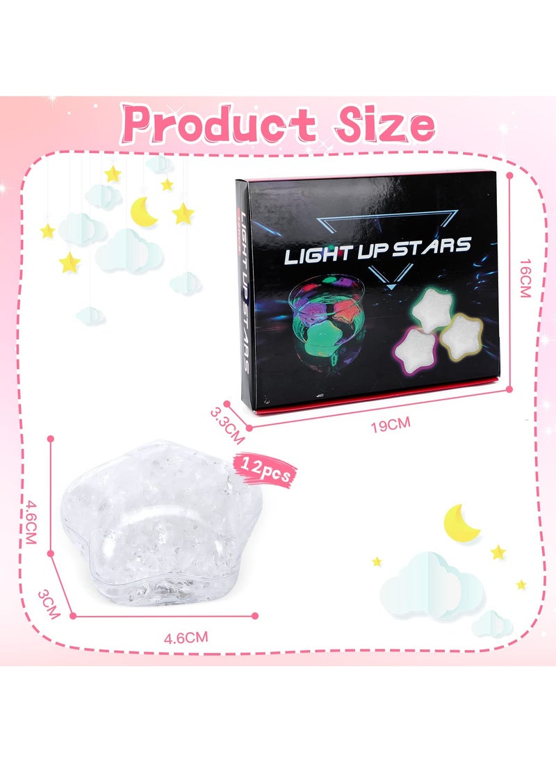 SYOSI - SYOSI 12 Pcs Baby Bath Toys, Twinkle Star Glowing Color Changing Star Glowing Color Changing LED Light Baby Light Up Bathtub Toys for Bathroom Shower Game Swimming Pool Party - Image 1