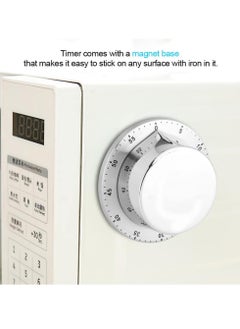 Excefore Manual Timer, 60 Minute Professional Mechanical Kitchen Timer With Magnetic Base, Countdown Cooking Baking Timing Tool, Loud Alarm Sound And Easy To Stick On Any Surface(Silver)  - Image 3