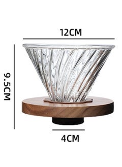 HOOPZOZA V60 Pour Over Coffee Maker Set 600ML Glass Drip coffee maker Coffee Pot with Tick Marks Glass Coffee Filter  - Image 3