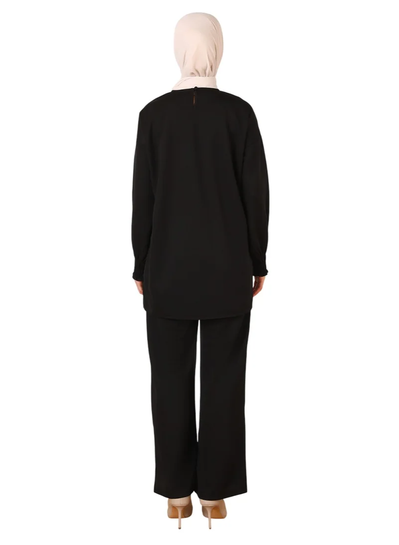 Refka by modanisa Crew Neck Top And High Waist Pants