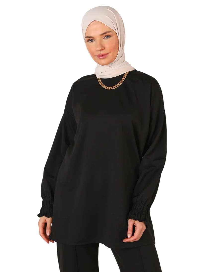 Refka by modanisa Crew Neck Top And High Waist Pants