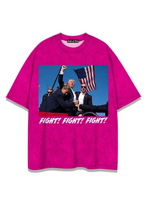 New Trump Print Short Sleeved Shirt