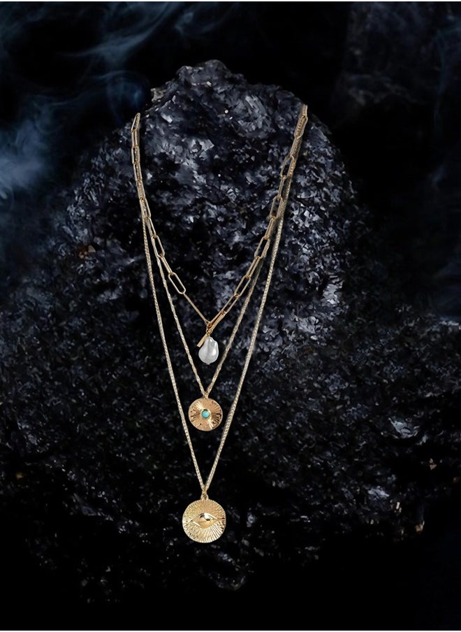 Just Peachy Just Peachy Set of 2 Gold-Plated Necklaces – Elegant Layered & Classic Designs – High-Quality Durable Finish – Adjustable Lengths – Versatile Accessories for Any Occasion – Ideal Gift for Her  - Image 3