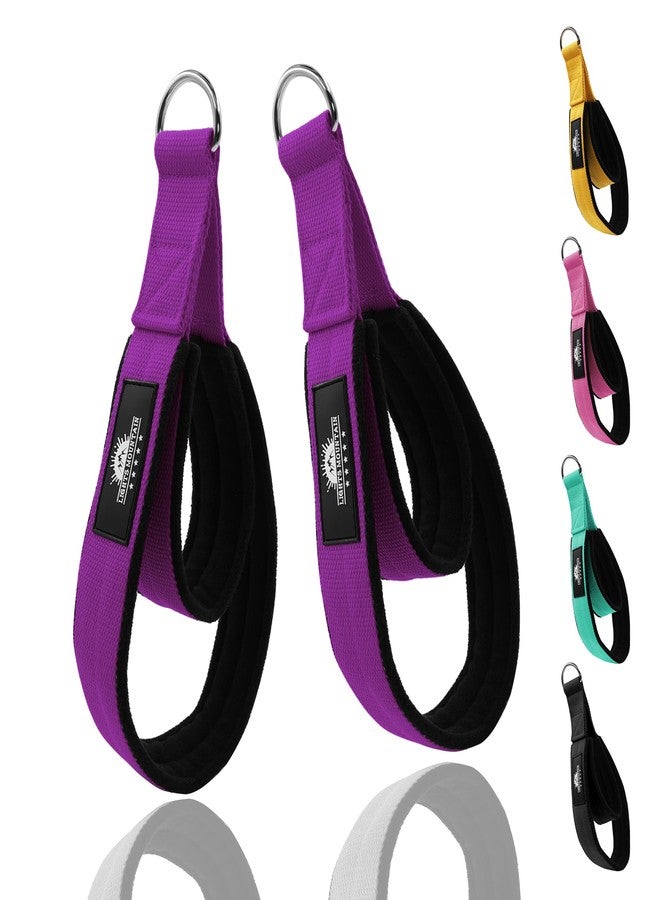 Lights Mountain 1 Pair Pilates Double Loop Straps for Reformer, Fitness D-Ring Straps Handle, Yoga Exercise Accessories for Home Gym Workout - Image 1