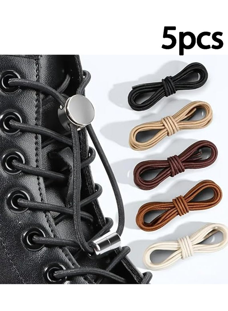 تريكل 5 أزواج لا ربطة أحذية - ربطة مرنة دائرة الحذاء ربطة لأحذية المشي لمسافات طويلة ، أحذية العمل وأحذية الرياضة الرياضية - Image 1