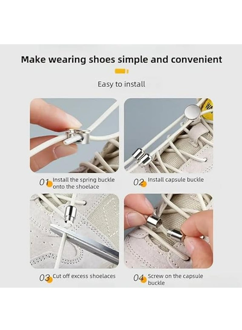 تريكل 5 أزواج لا ربطة أحذية - ربطة مرنة دائرة الحذاء ربطة لأحذية المشي لمسافات طويلة ، أحذية العمل وأحذية الرياضة الرياضية - Image 4