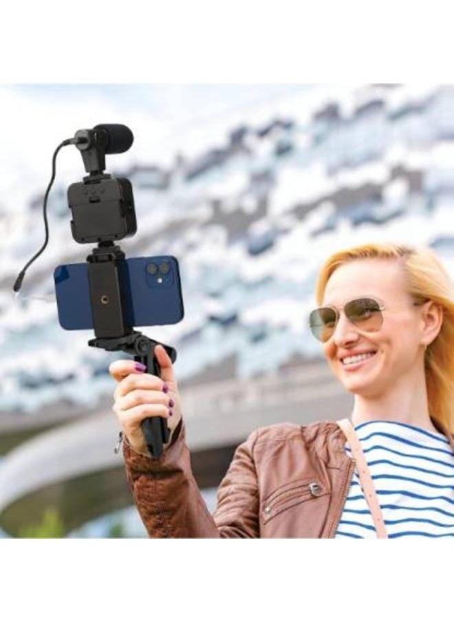 Vlogging Kit for iPhone Android with Tripod 36 LED Light YouTube Starter kit with Mini Microphone for Live Stream Video Calls Vlogging YouTube Instagram TikTok