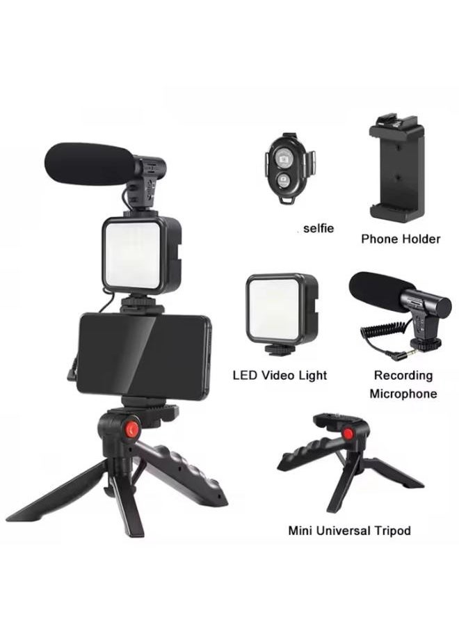Vlogging Kit for iPhone Android with Tripod 36 LED Light YouTube Starter kit with Mini Microphone for Live Stream Video Calls Vlogging YouTube Instagram TikTok