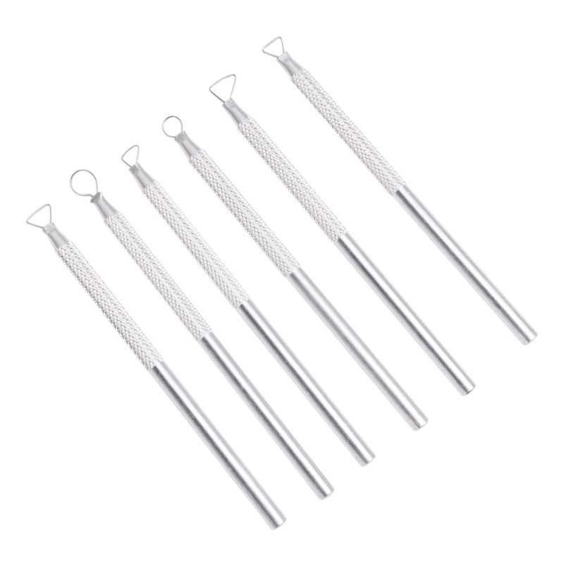2 Sets 6 Pcs Aluminum Clay Sculpting Tools For Pottery Carving And Molding - Image 4