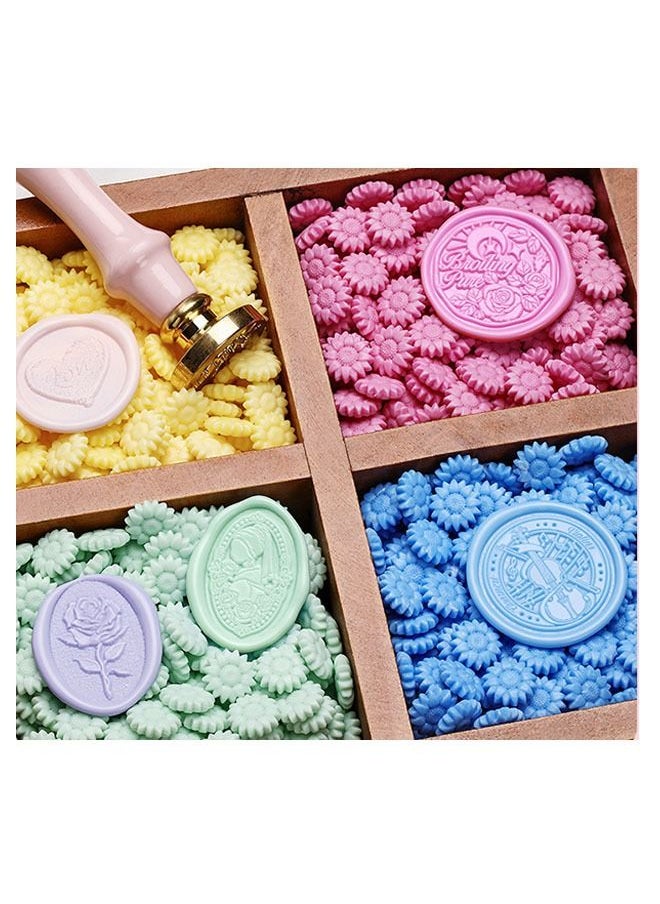 Ant - 650-Piece Wax Seal Beads, DIY Sealing Wax for Wax Seal Beads, 24 Colors Sunflower Wax Stamp Beads for Letter Sealing and Envelope Stamp Wedding Invitation Wine Package Gift Wrapping - Image 1