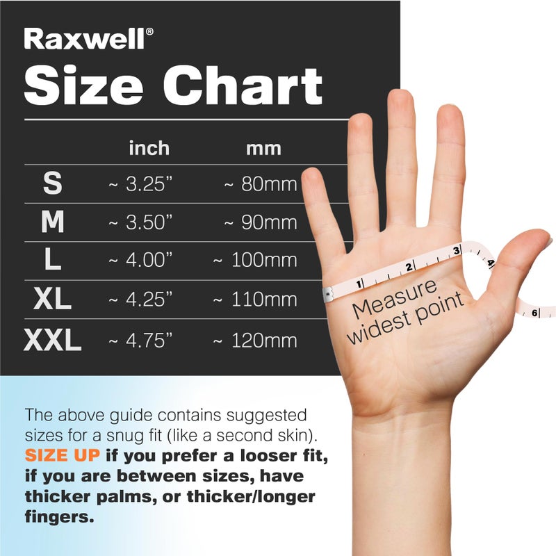 Raxwell Nitrile Gloves - 8.5 Mil Heavy Duty Diamond Texture for Grip - Puncture Resistant Latex Free for Mechanics - 100 Count - Nitrile Gloves Standard - Large Textured Gloves, Orange Cleaning Gloves - Image 4