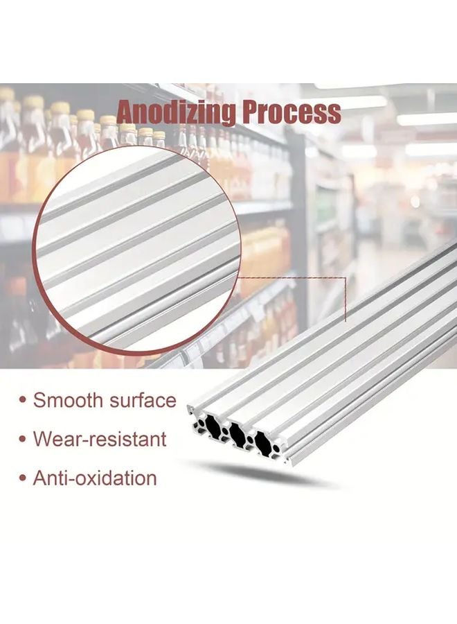 2 Pcs 400mm T Slot 2080 Aluminum Profile Linear Rail for 3D Printer CNC Parts - Image 3