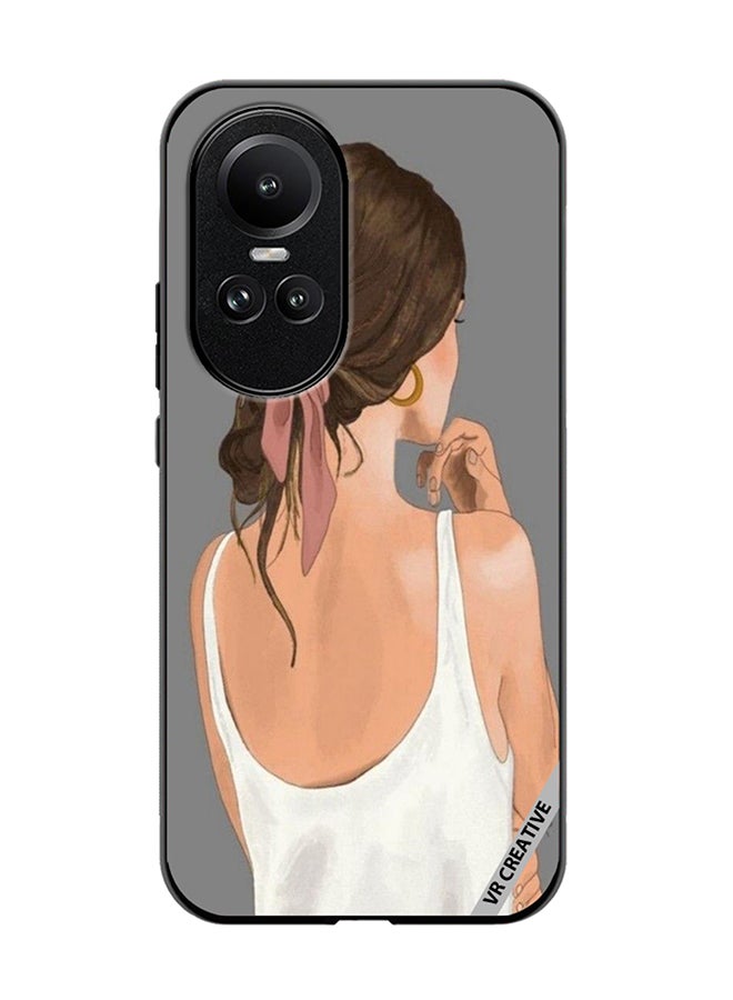 VR CREATIVE Protective Case Cover For Oppo Reno 10 Girl Design Multicolour - Image 1
