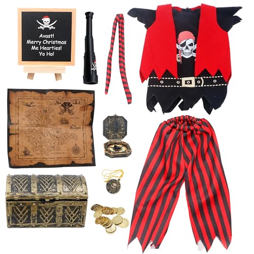 i-Beeboo Elf Clothes Pirate Kit for Christmas 8Pcs Accessories Holiday Decotation - Image 1