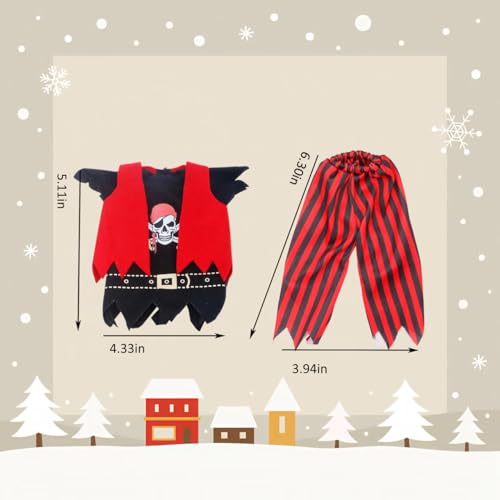 i-Beeboo Elf Clothes Pirate Kit for Christmas 8Pcs Accessories Holiday Decotation - Image 5