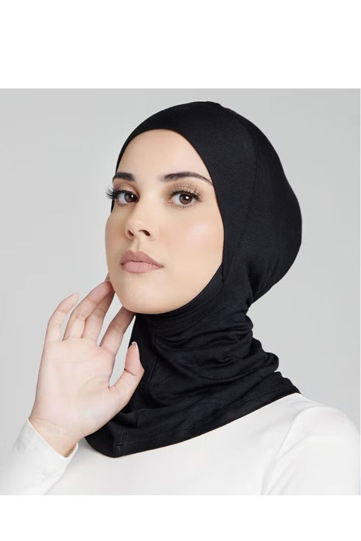 Solid Women's Muslin Hijab Sport Head Scarf Plain Under Scarf Muslimah Turban Cap Scarf Ramadan Accessory - Image 1