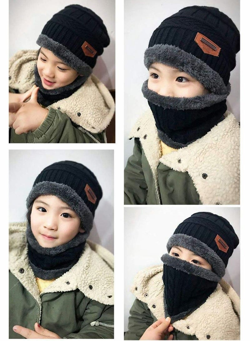 KASTWAVE Kids Boys Girls Winter Hat and Scarf Set - Image 2
