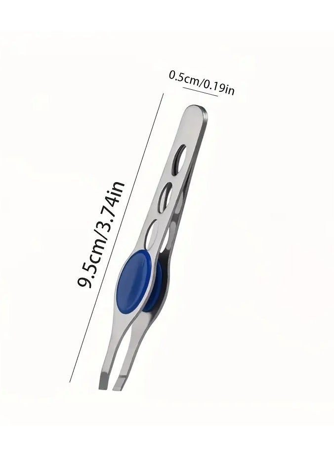 LANGMANNI - 2pcs stainless steel eyebrow clip, eyebrow pliers, beard hair removal clip, three-hole eyebrow trimming and beauty tool - Image 1