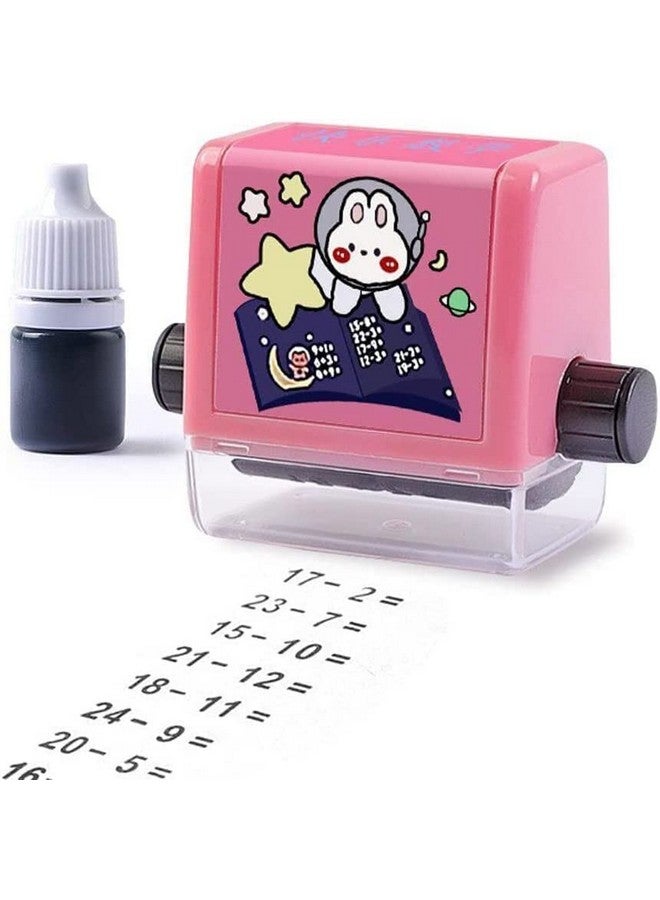 FunBlast Math Roller Stamps For Kids, Smart Math Roller Stamps, Subtraction Teaching Stamps, Practice Tools Within 100 Learning Toy For Preschool Kindergarten Home Teacher, Blue - Image 1