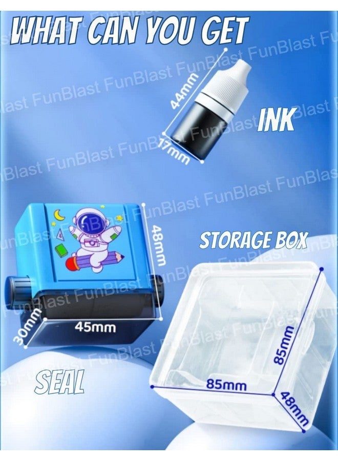 FunBlast Math Roller Stamps For Kids, Smart Math Roller Stamps, Subtraction Teaching Stamps, Practice Tools Within 100 Learning Toy For Preschool Kindergarten Home Teacher, Blue - Image 5