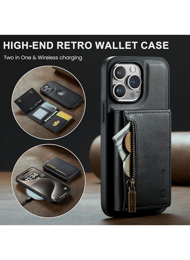 Generic - Case Compatible with iPhone 15 Pro Wallet Case,Magnetic Wallet Protective Case,2 in 1 Detachable Leather Wallet Case with Stand+Card Holder for iPhone 15 Pro - Image 1