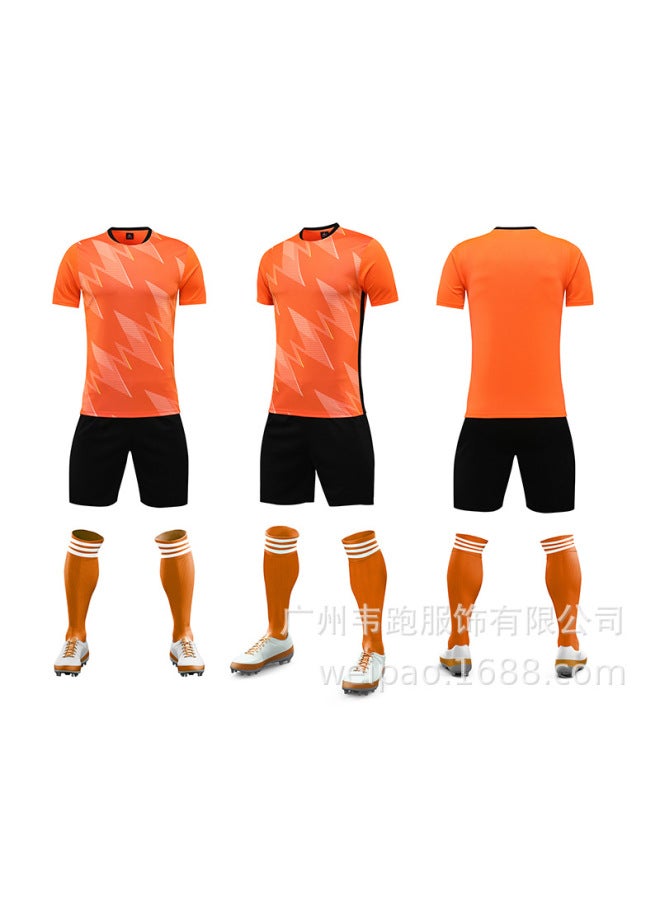 Orange Short Sleeve Football Jersey - Image 1