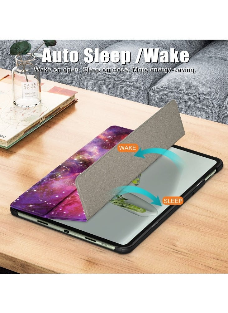 For OnePlus Pad Go / OPPO Pad Air2 / Neo Tri-Fold Caste Paint Dormant Smart Case