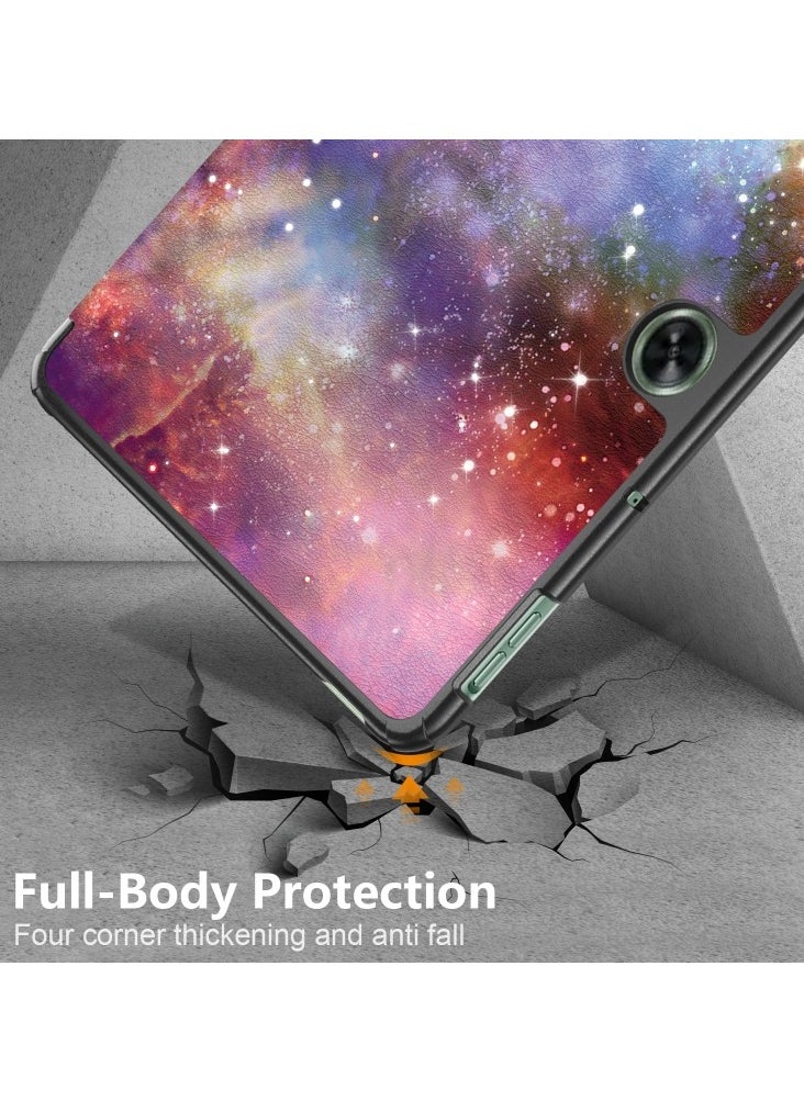 For OnePlus Pad Go / OPPO Pad Air2 / Neo Tri-Fold Caste Paint Dormant Smart Case