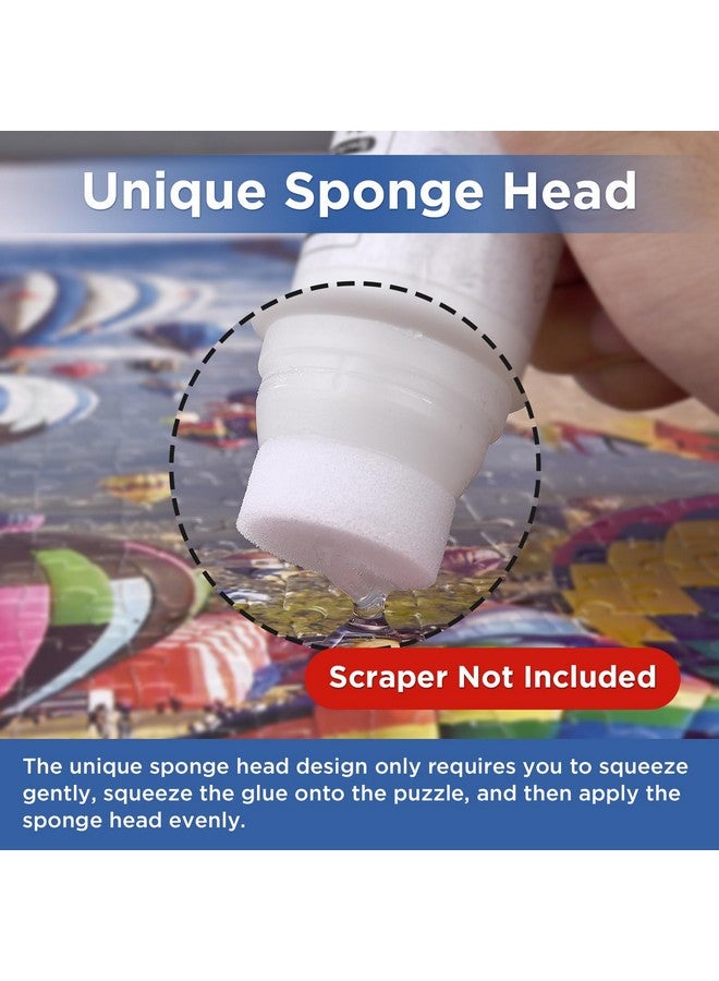 Yakamoz YAKAMOZ Updated Jigsaw Puzzle Glue with New Sponge Head for Adults and Children Clear Water-Soluble Special Craft Puzzle Glue Quick Dry for 1000/1500/3000 Pieces of Puzzle,240ML  - Image 2