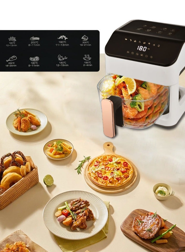 6L الهواء المقلاة الكهربائية المنزلية متعددة الوظائف البصرية مقلاة كهربائية قدرة كبيرة فرن كهربائي آلة متكاملة  - Image 3