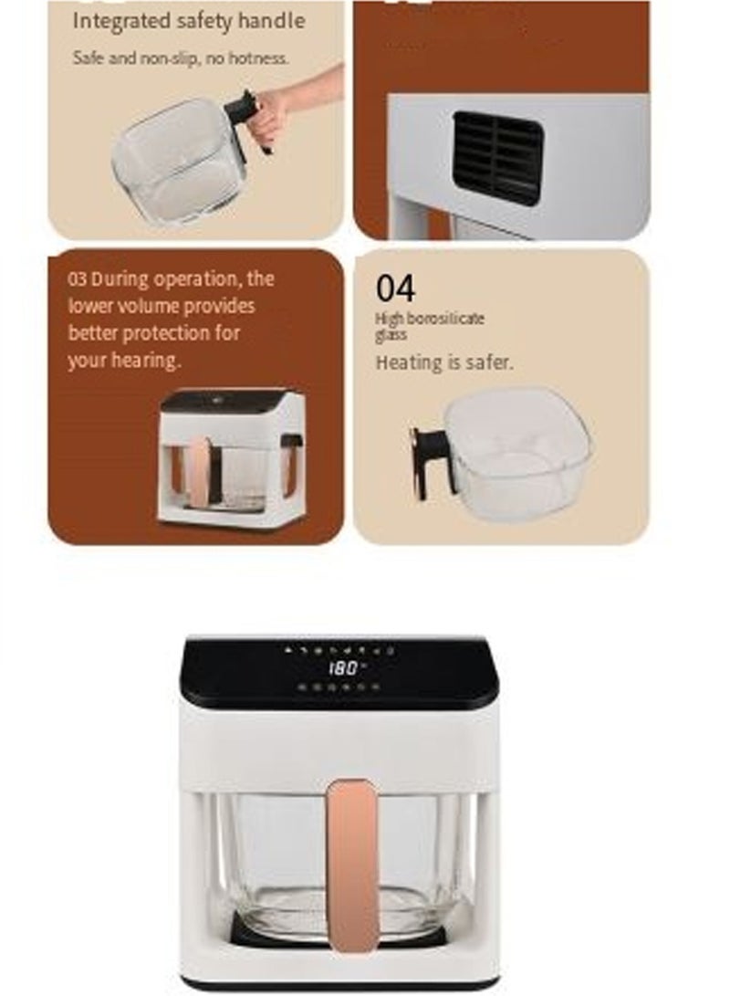 6L الهواء المقلاة الكهربائية المنزلية متعددة الوظائف البصرية مقلاة كهربائية قدرة كبيرة فرن كهربائي آلة متكاملة  - Image 4