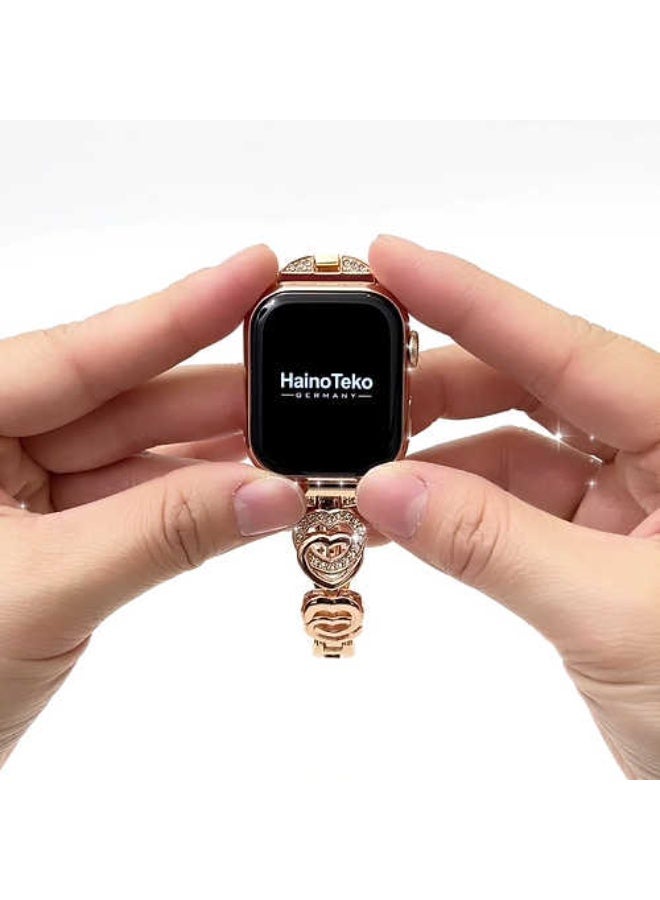 Haino Teko Haino Teko G15 Mini Smartwatch - Luxury Women's Smartwatch, Includes Analog Watch and Bracelet, 3 Different Straps, Bluetooth for Calls and Alerts, Health Tracking and Daily Steps - Image 4