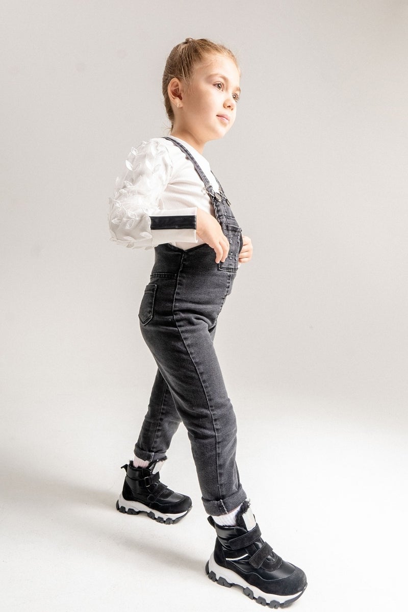 Mnpc Girl Black Leather Anatomical Casual Boots - Image 1