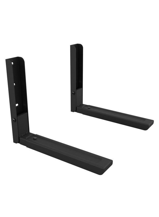 AVF EM60B-A Universal Wall-Mounted Microwave Brackets (Set of 2), Black - Image 1