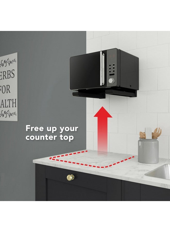 AVF EM60B-A Universal Wall-Mounted Microwave Brackets (Set of 2), Black - Image 4