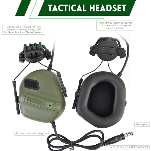 ClrfZebr Tactical Helmet with Headset,4in1 Upgraded Adjustable with Helmet Cover for Airsoft Cosplay Military Tactical Gear (Black) - Image 4